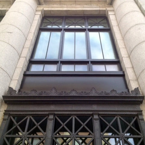 close up of beautiful windows in hoboken
